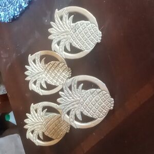 Brass Pineapple napkin rings vintage